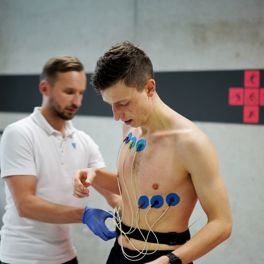 Zátěžový test na Klinice sportovní medicíny v Aplikačním centru BALUO v Olomouci.